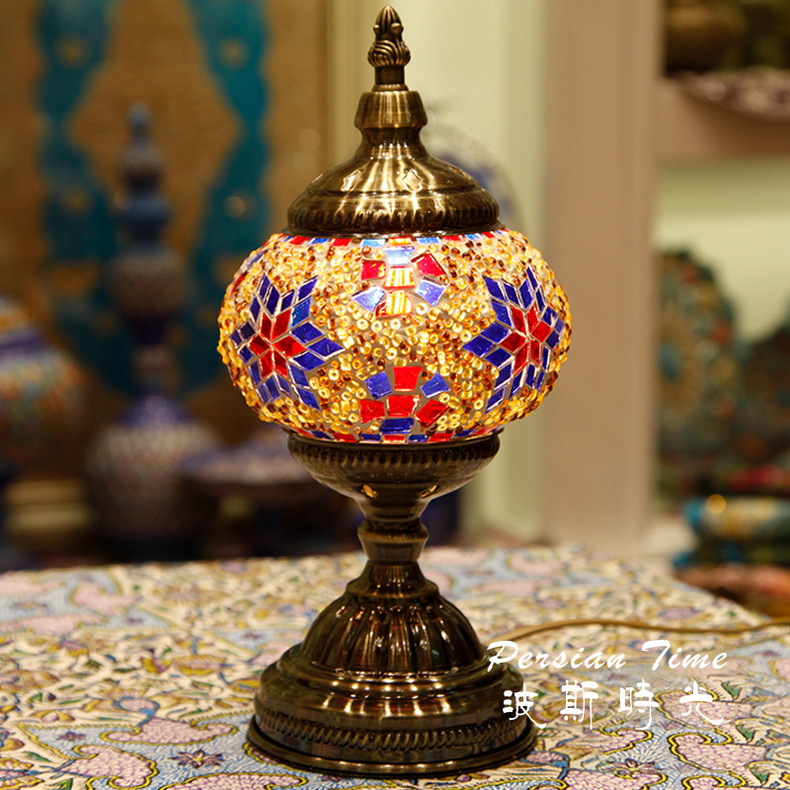 Persian Time Turkey Handmade Lamp Mosaic Stained Glass Lamp Exotic Table Lamp