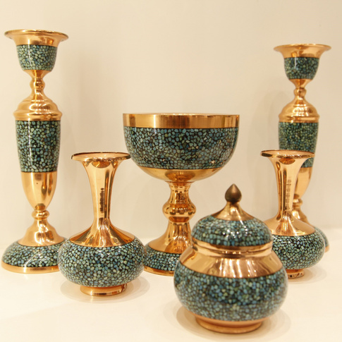Persian time blue turquoise ornaments