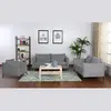 Modern Style Grey Living Room Fabric Sofa
