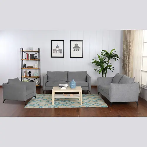 Modern Style Grey Living Room Fabric Sofa