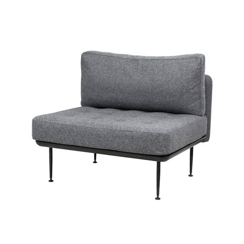 Modern Minimalist Grey Fabric Sofa Chair