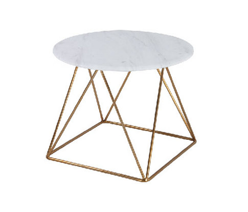 Modern Minimalist Coffee Table with Golden Legs
