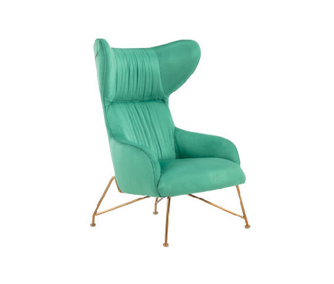 Modern Light Green Highback Lounge Chair