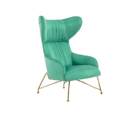 Modern Light Green Highback Lounge Chair