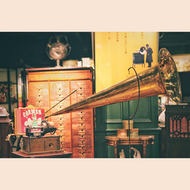 上个世纪美国百年经典爱迪生滚筒式留声机