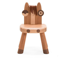 hamuoo 简约风 木色儿童椅 自由马小宝椅