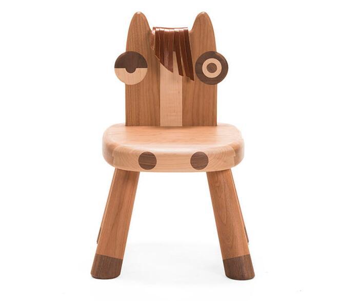 hamuoo 简约风 木色儿童椅 自由马小宝椅