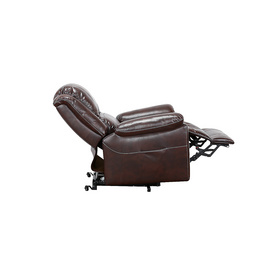 Caster Power Lift Brown Leather Chair