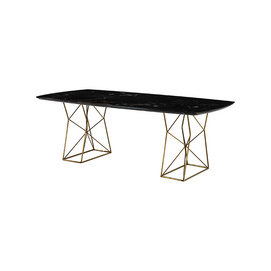 Black Marble Metal Coffee Table