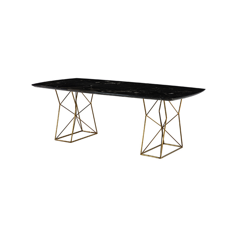 Black Marble Metal Coffee Table