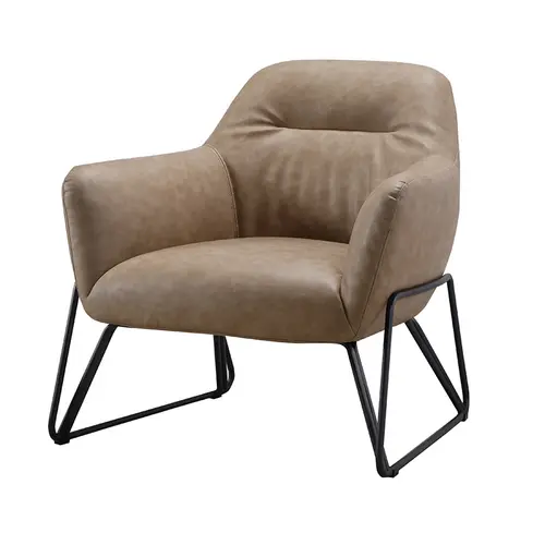 Single Khaki Upholstered Sofa