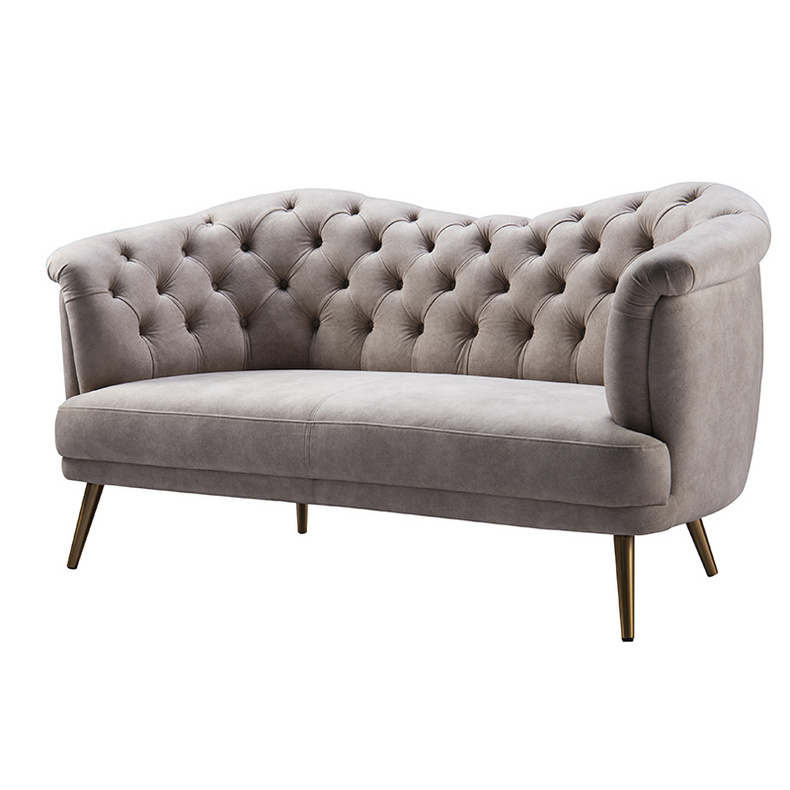 Grey Double Button Sofa