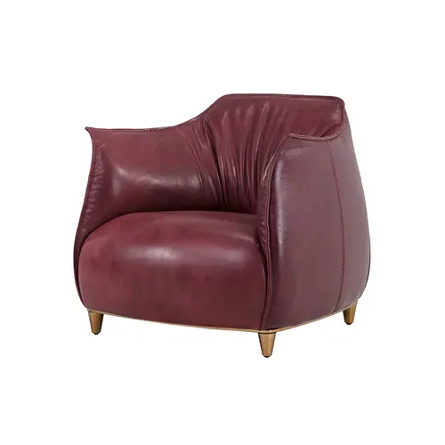 Red Leather Single Armchair