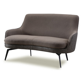 Modern Dark Grey Two-seater Sofa