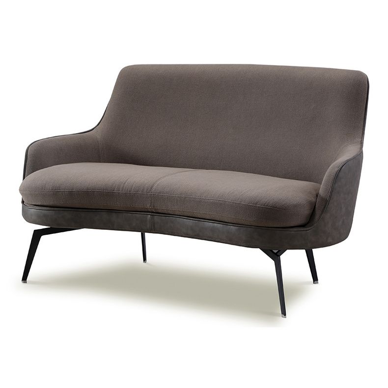 Modern Dark Grey Two-seater Sofa