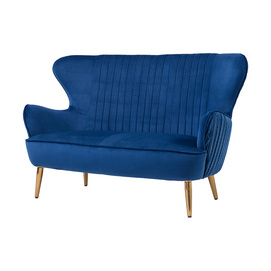Nordic Style Blue Minimalist Two-seater Sofa