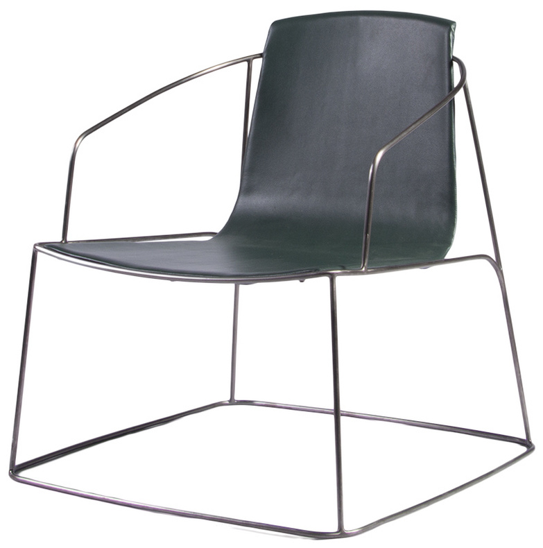 Black luxury metal lounge chair