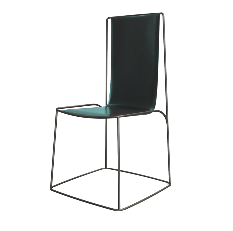 Outdoor black dining chair