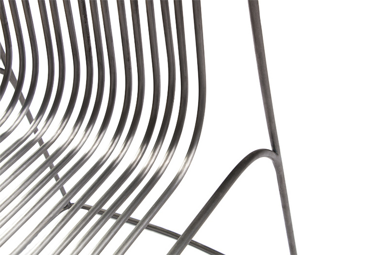 Modern outdoor metal chain version dining chair