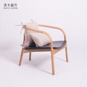 休闲篆椅原创设计现代简约中式北欧单人实木客厅阳台家具