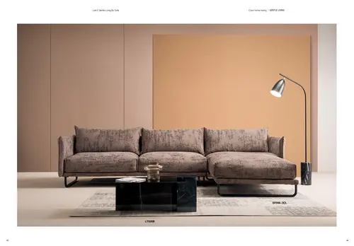 Italian modern cloth art sofa 3 people corner sofa