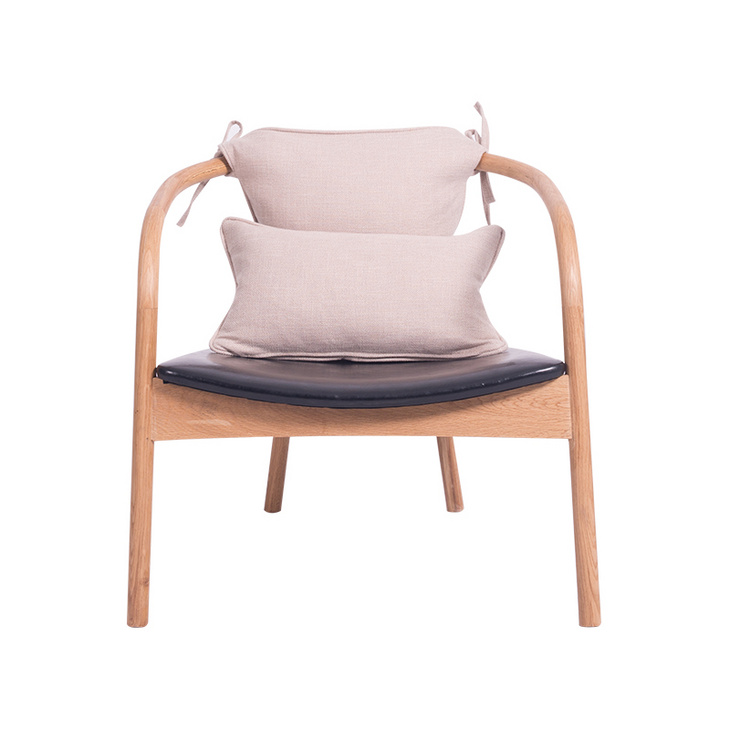 休闲篆椅原创设计现代简约中式北欧单人实木客厅阳台家具