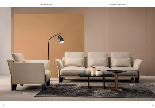 Italian modern sitting room cloth art sofa