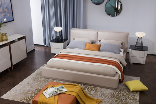Modern Leather Bed床
