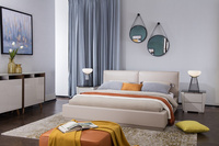 Modern Leather Bed床