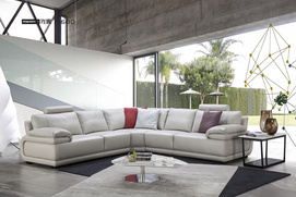 Italian Minimalist Modern Design Leather Corner Sofa - S680