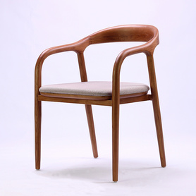 新款简约实木餐椅咖啡椅酒店椅北欧风椅子 时尚休闲餐椅