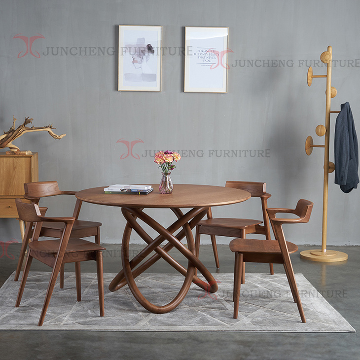 北欧实木餐桌椅 现代简约家用 靠背椅书桌椅