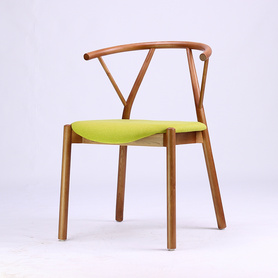 新款北欧布艺Y型实木餐椅办公椅子餐厅酒店餐桌椅休闲椅