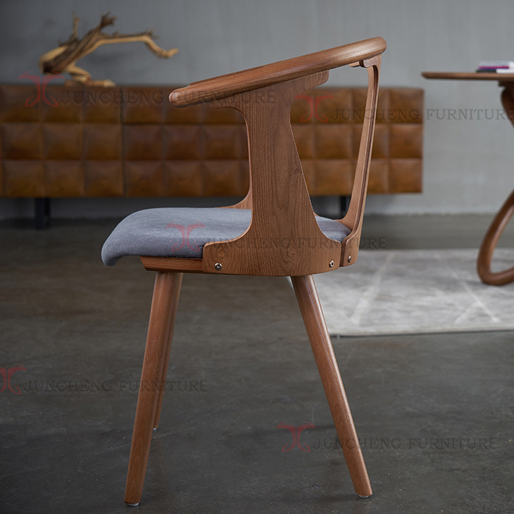 现代轻奢简约实木椅 北欧时尚创意餐椅 设计师休闲洽谈办公咖啡厅椅
