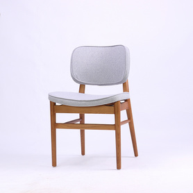 实木餐椅北欧布艺餐厅咖啡厅休闲椅办公书房实木靠背书椅