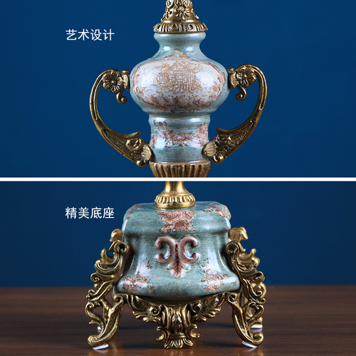 E435C六頭燭臺擺件
