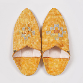【孤品】摩洛哥进口龙舌兰丝拖鞋柔软小羊皮底