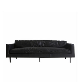 Octaaf沙发 -  220厘米 - 黑色皮革