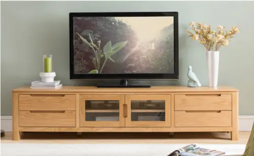 2m oak TV cabinet