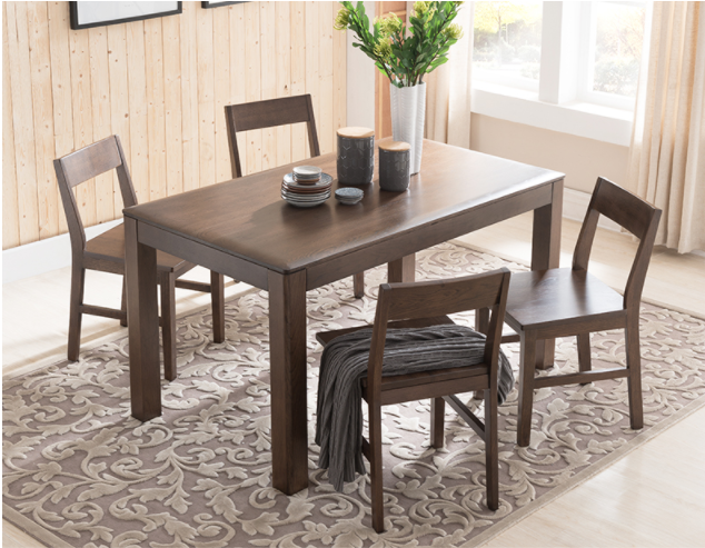 优木家具纯实木餐桌1.4米橡木1.6米一桌四椅餐桌椅组合北欧简约