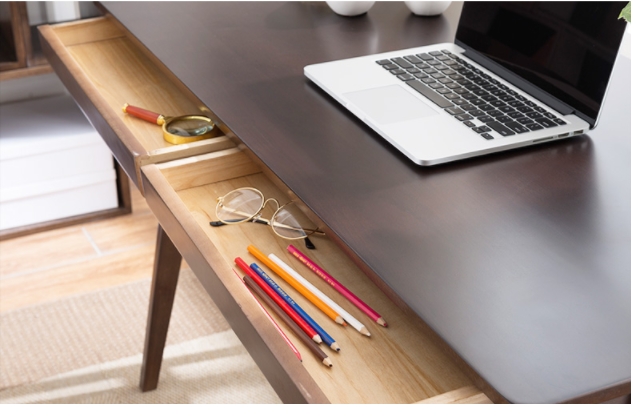 优木家具纯实木书桌1米橡木书桌写字桌书房电脑桌1.2米北欧简约