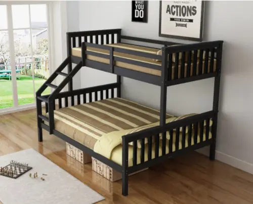American All Solid Wood High and Low Bed