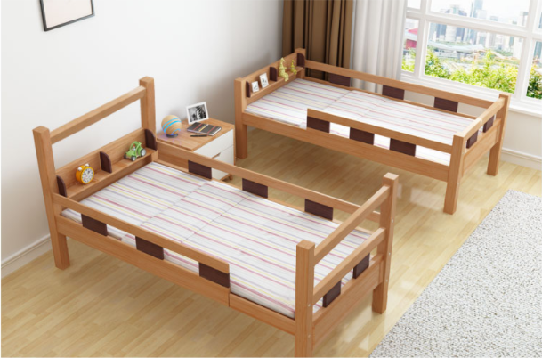 爱尔森 全实木高低床北欧白橡木上下铺儿童床现代简约双层子母床