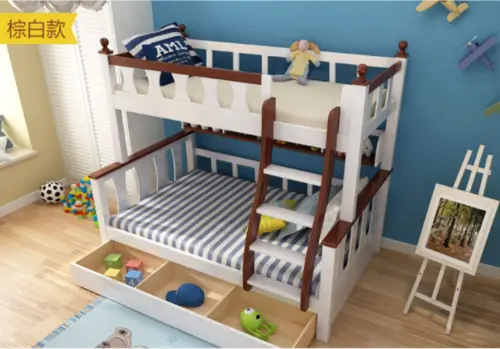 Simple Children Up and Down Bed Adult Hgh and Low Double Bed