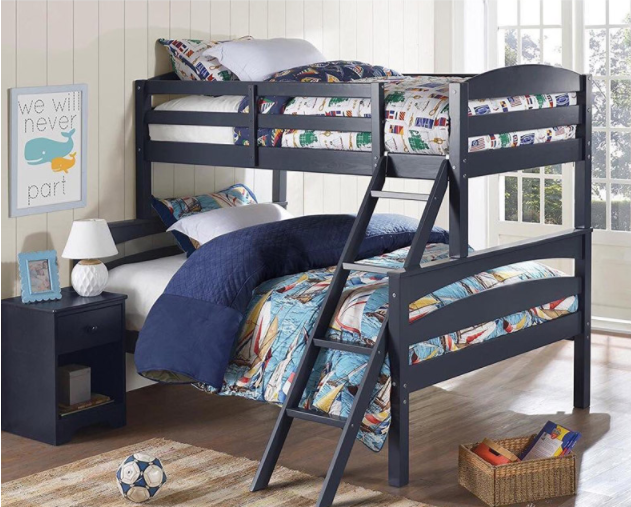 Simple Solid Wood Children's Bunk Bed