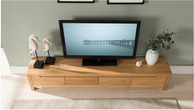 优木家具纯实木电视柜2米橡木电视柜1.8米北欧简约现代客厅家具