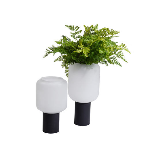 烛台白色磨砂玻璃花器