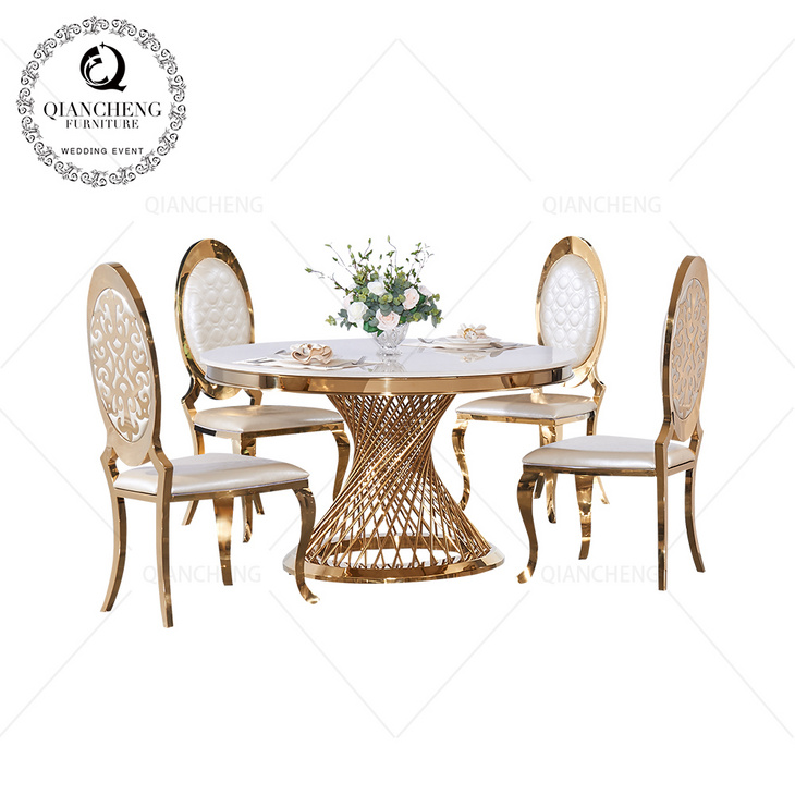 Most popular modern hotel furniture round rotating top dining table餐桌椅