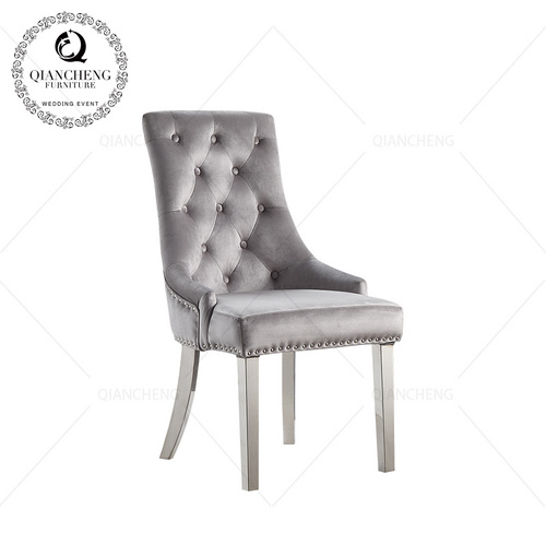 UK style bottom decoration stainless steel dining chair for home use椅