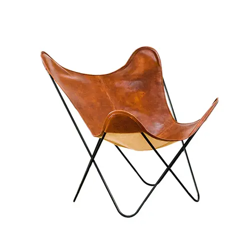 Tengye TENGYE Nordic leather creative butterfly chair designer furniture single wrought iron leisure chair TY-812D